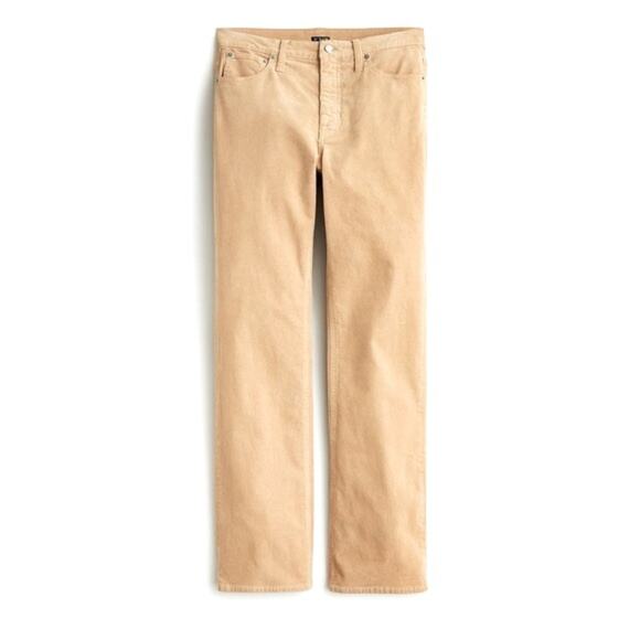 J.Crew LIGHT KHAKI High-rise slim demi-boot corduroy pant - Picture 1 of 8